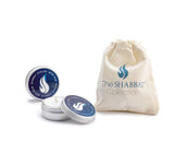 NEW - Shabbat Candle Holder Tins (with drawstring bag)
