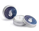 NEW - Shabbat Candle Holder Tins (with drawstring bag)