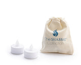 NEW - L.E.D. Shabbat Tea Lights (with drawstring bag)